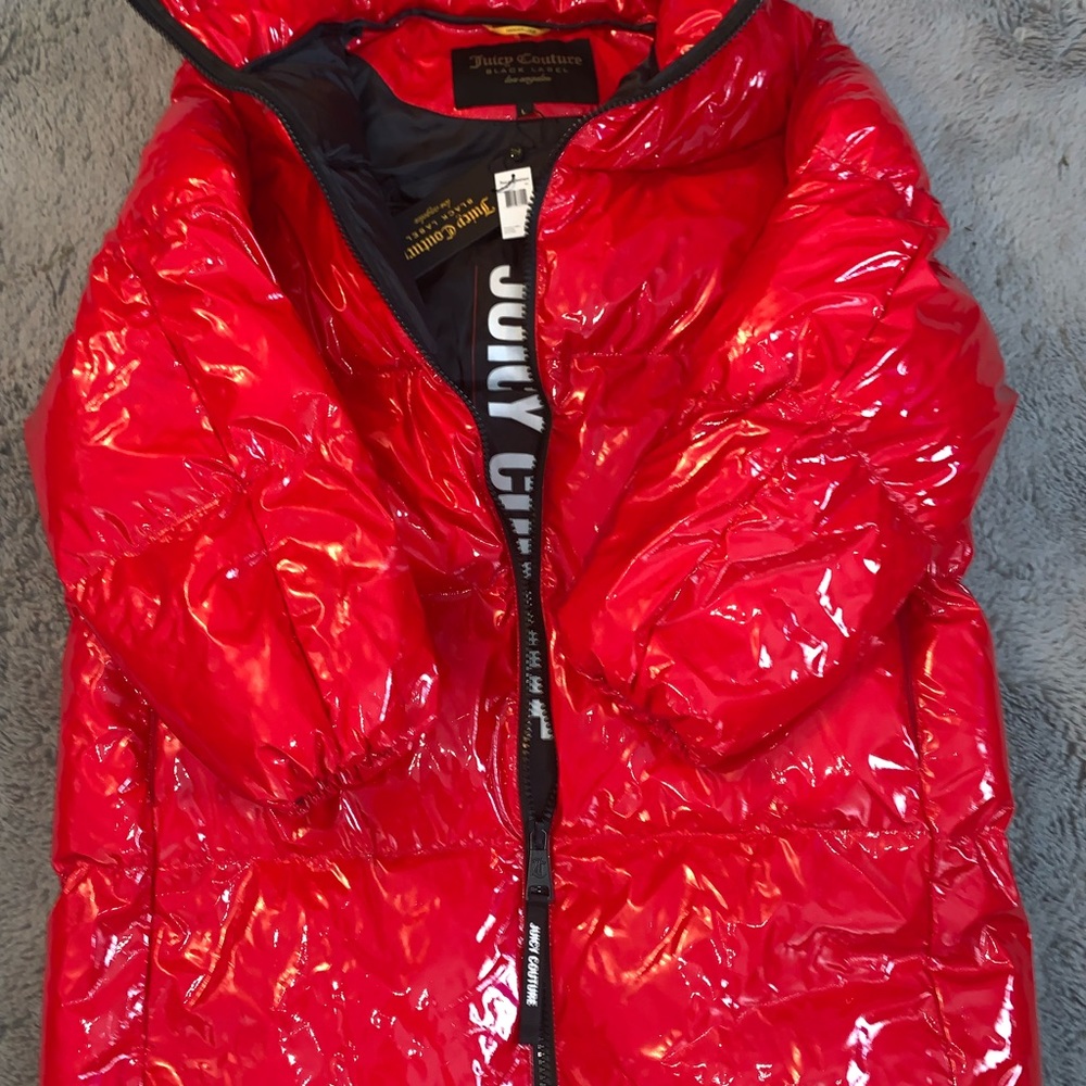 Juicy Couture shiny red puffer